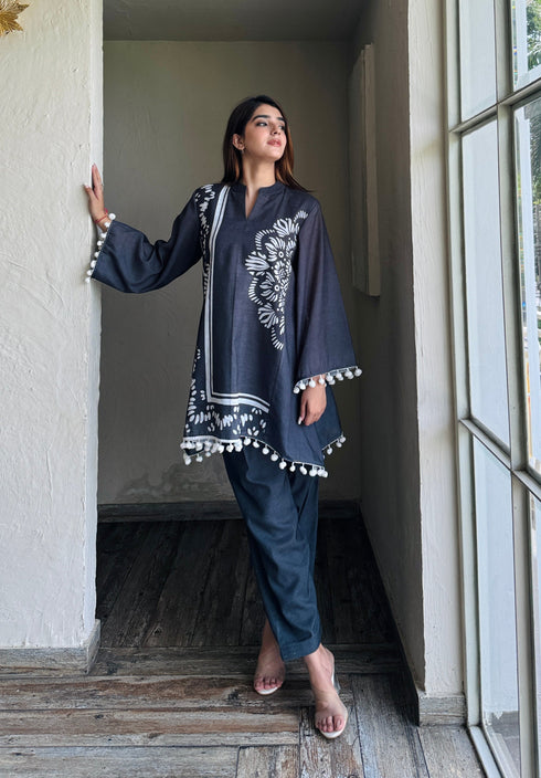 Black Linen Fusion Set